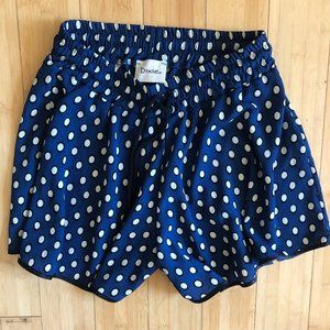 retro blue polk a dot shorts